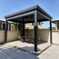 Gazebo met louvered dak intrekbaar bioklimatisch